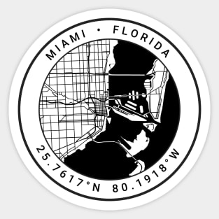 Miami Map Sticker